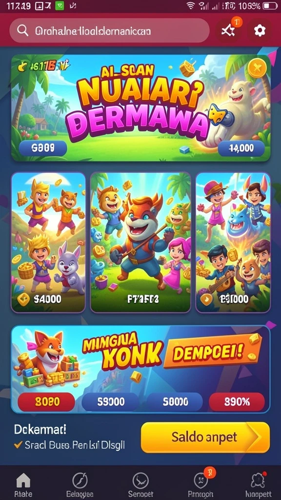 Tampilan awal yang menarik dan mudah dinavigasi.