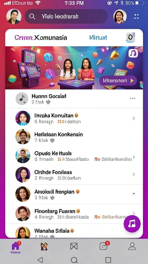 Anggota komunitas saling berinteraksi dengan seru.