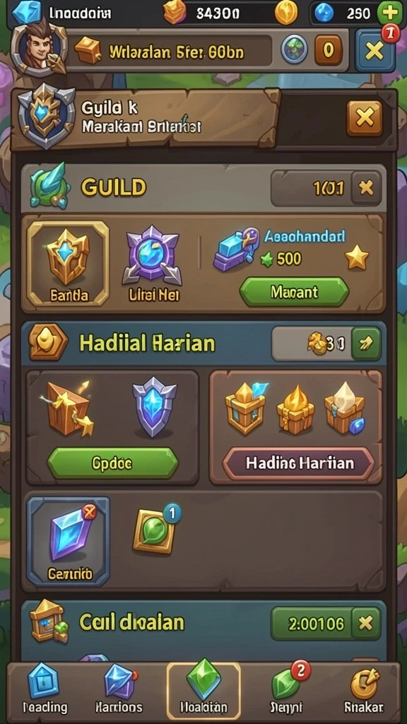 Tangkapan layar memperlihatkan fitur interaksi sosial dalam game.