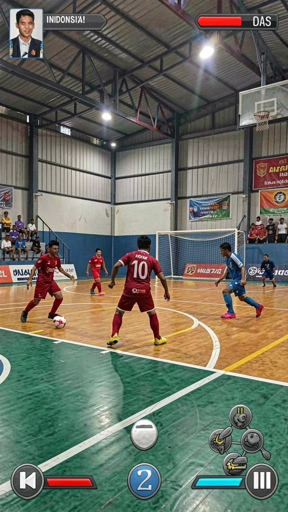 Tangkapan layar ketiga menunjukkan sistem pertarungan yang dinamis dan menarik.