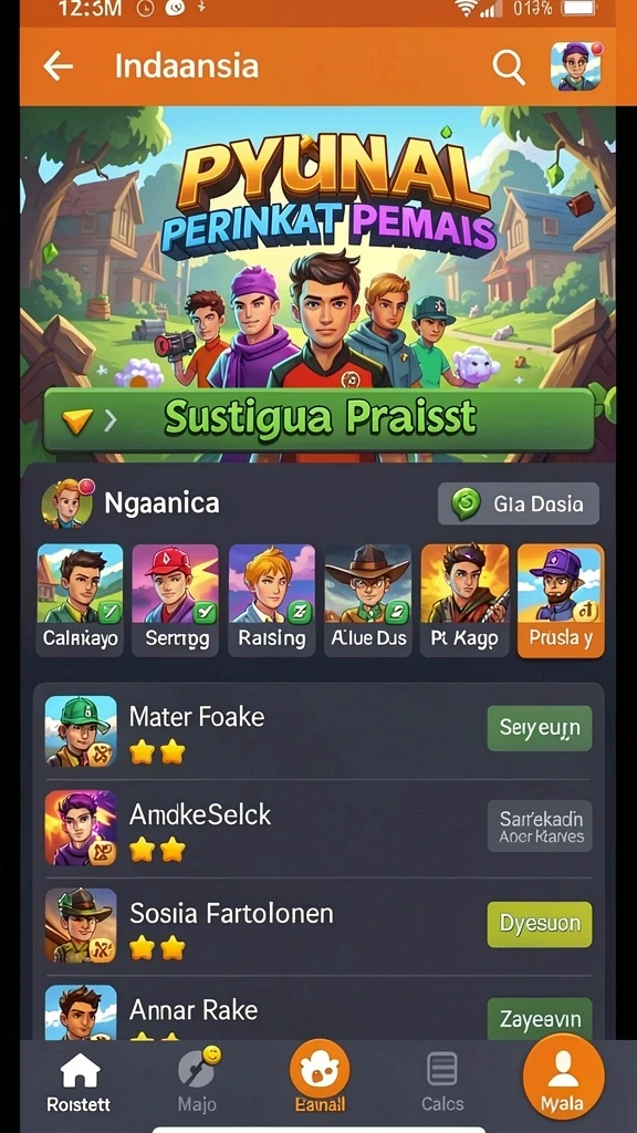 Menu utama KURNIA898 dengan desain yang menarik.