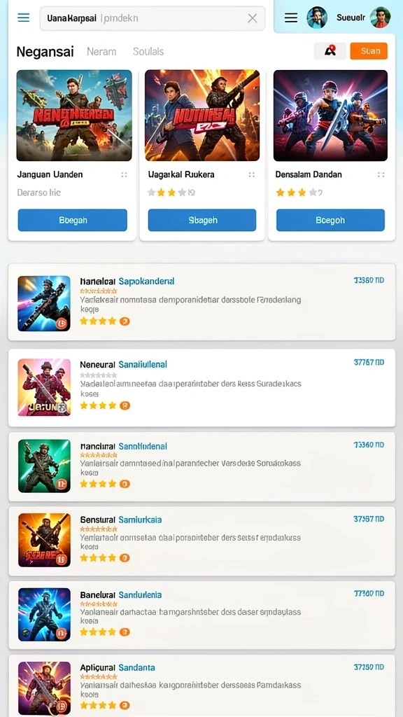 Screenshot menampilkan salah satu level menantang dalam NAGAWIN.
