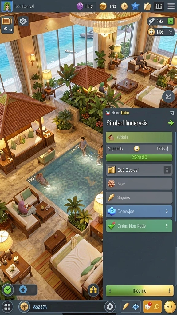 Screenshot menunjukkan fitur interaksi sosial di dalam game.